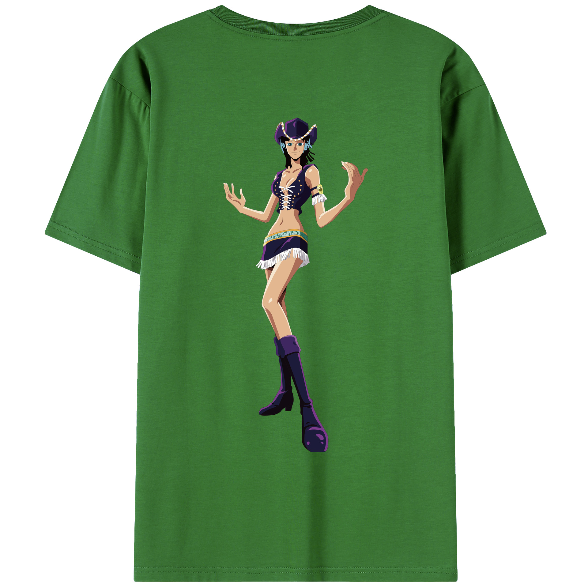 ワンピース ニコ・ロビン ONE PIECE Nico Robin レディース半袖Tシャツ(バックプリント)